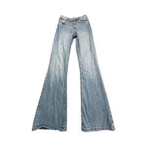 Republic of Denim Jeans‎ Womens 38/34 Blue Flare High Rise Stretch Light Wash